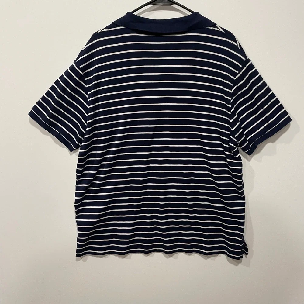 Polo Ralph Lauren Mens XXL Striped Custom Slim Fit‎ SS Polo Shirt Flesh Pony